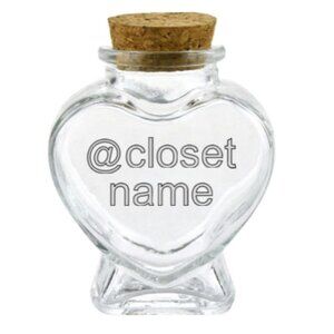 Etched small glass jar. Customized, personalized, handcrafted